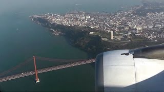 Wingview! Amazing TAP Airbus A320-214 landing in Lisbon