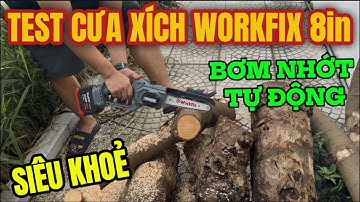 Test Thực Tế Cưa Xích WORKFIX 8in Dùng Pin Công Xuất Lớn Siêu Khoẻ Bơm Nhớt Tự Động