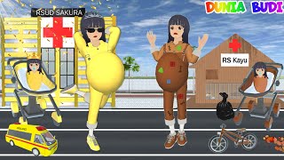 Mio Kembar Kaya Miskin Hamil Melahirkan Baby Dirumah Sakit Emas Vs Kayu | Sakura School Simulator