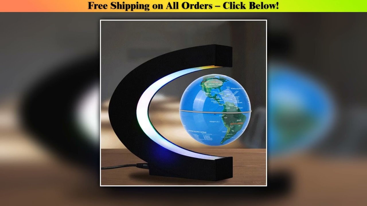Floating Magnetic Levitation Globe LED World Map Electronic Antigravity Lamp Novelty Ball Light