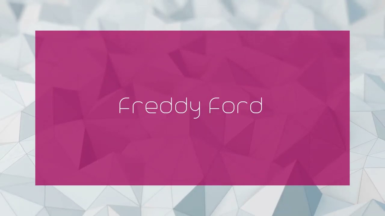 Freddy Ford - appearance