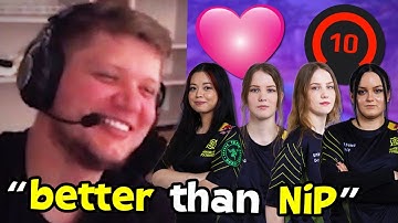"BETTER THAN MAIN ROSTER" 😂 - s1mple Plays Level 10 FACEIT w/ Female NiP Squad | NEW DREAM TEAM!?