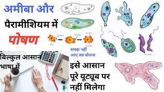 अमीबा और पैरामीशियम में पोषण क्लास 10thNutrition in Amoeba and Paramecium class 10 जंतु में पोषण.?