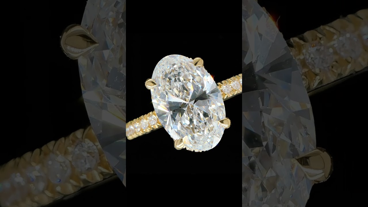 Lasciatevi Ispirare - Nuova Collezione Di Gioielli Con Diamanti 2025 32 - Orogem Jewelers Elegant Yellow Gold 18K Ring With 3.00 Ct Lab-Grown Oval Diamond - Orogem Jewelers #Ovaldiamond