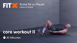 core workout 2 | 30 minuten | FitX-Kurse für zu Hause: classx at home