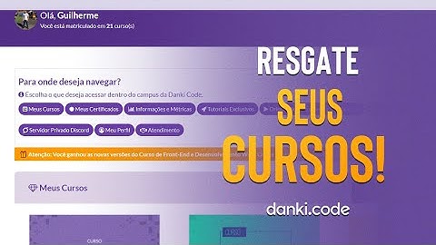 ** URGENTE! ** RESGATE AS NOVAS VERSÕES DOS CURSOS DA DANKI CODE (PACOTE FULL STACK E GAMES)