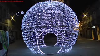 More Christmas lighting and  Christmas cribs almost done. Vila Real. Portugal. 2021-11-30