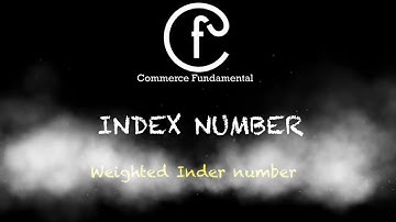 Lesson 3 Index number (Weighted Aggregative Method) ||IN HINDI