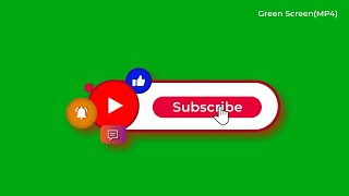 YouTube Subscribe Button with Bell Notification, Comment and Like | MOV File and Green Screen