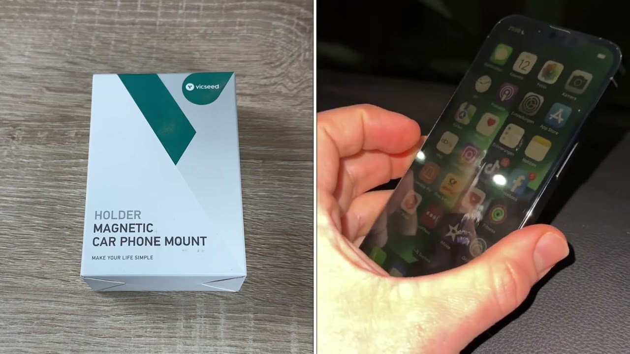 VICSEED Mini Handyhalterung Auto Magnet Kompatibel mit MagSafe  Autohalterung Unboxing und Anleitung 