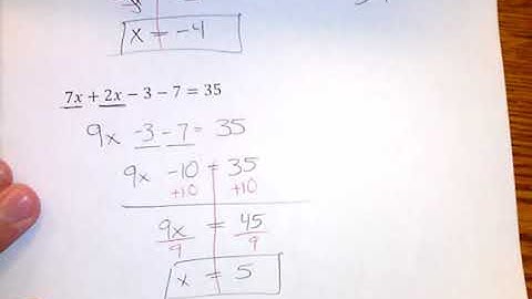 Solving Equations: Combine Like Terms, Distribution