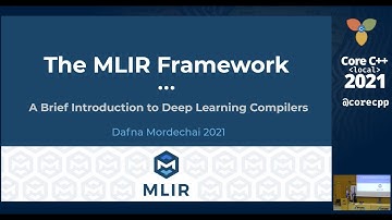 Core C++ 2021 :: The MLIR Framework: A Brief Introduction to Deep Learning Compilers