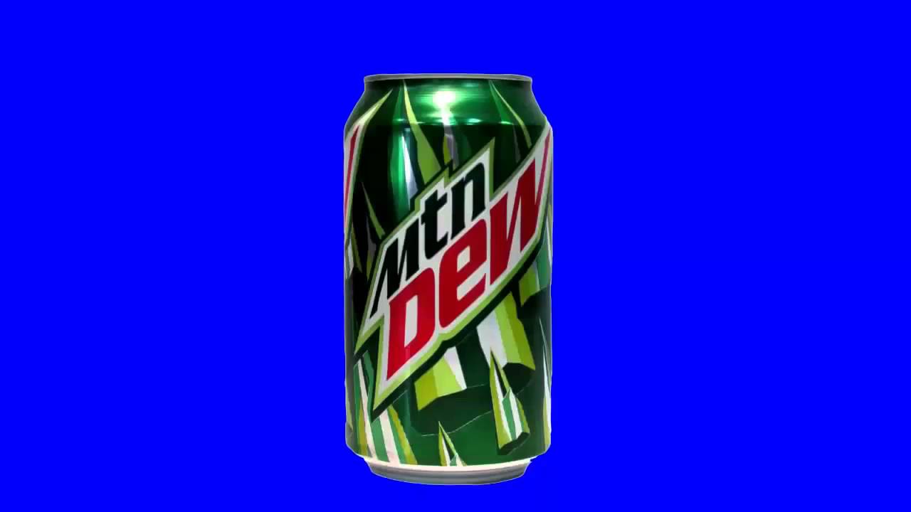 mountain dew can (blue screen) - YouTube