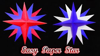 How to Make Easy and Beautiful Paper Star - DIY Wall Decoration Ideas - Simple Paper craft