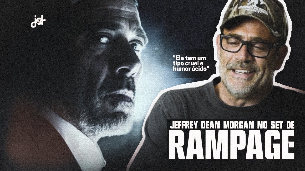 JEFFREY nos bastidores de RAMPAGE como AGENT RUSSELL