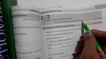 B.Sc./B.A.III || Groups and Rings || lecture-39