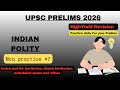 UPSC Prelims 2026 | Indian Polity Mcq Practice
