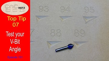 Test your V-bits angle - CNCnutz Episode 151