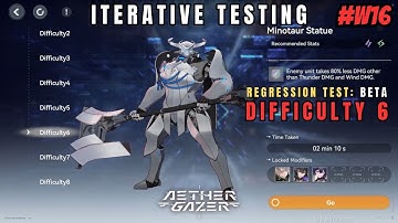 [Aether Gazer] Iterative Testing: Regression Test Beta - Minotaur Statue (Difficulty 7) #Week16