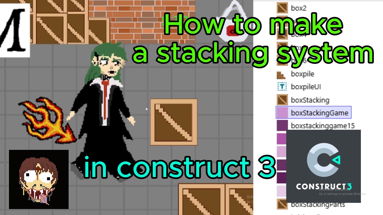 How to make a stacking system in Construct 3 - YouTube