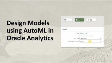 Design Models using AutoML in Oracle Analytics