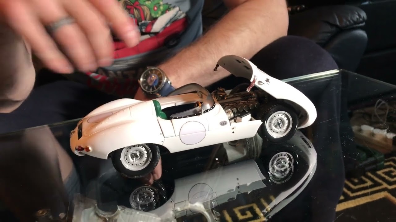 ⭐︎Hard Relic Jaguar Replica Model ⭐︎ Jaguar d type 1:18 scale jim clark museum replica - YouTube