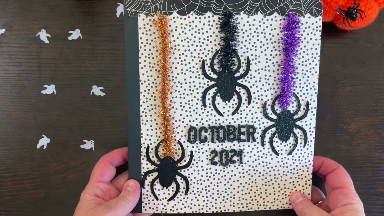 October Occasionally Album flip through using Simple Stories Boo Crew