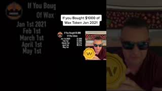 If you Bought $1000 of Wax Token Jan 2021 #youtubeshorts #shorts