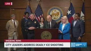 Full Press conference | Mayor Whitmire and other leaders address deadly ICE shooting