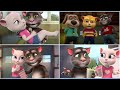 Talking Tom and friends Tom  Angela vs Ben  Hunk in  Tiles Hop Coffen danec