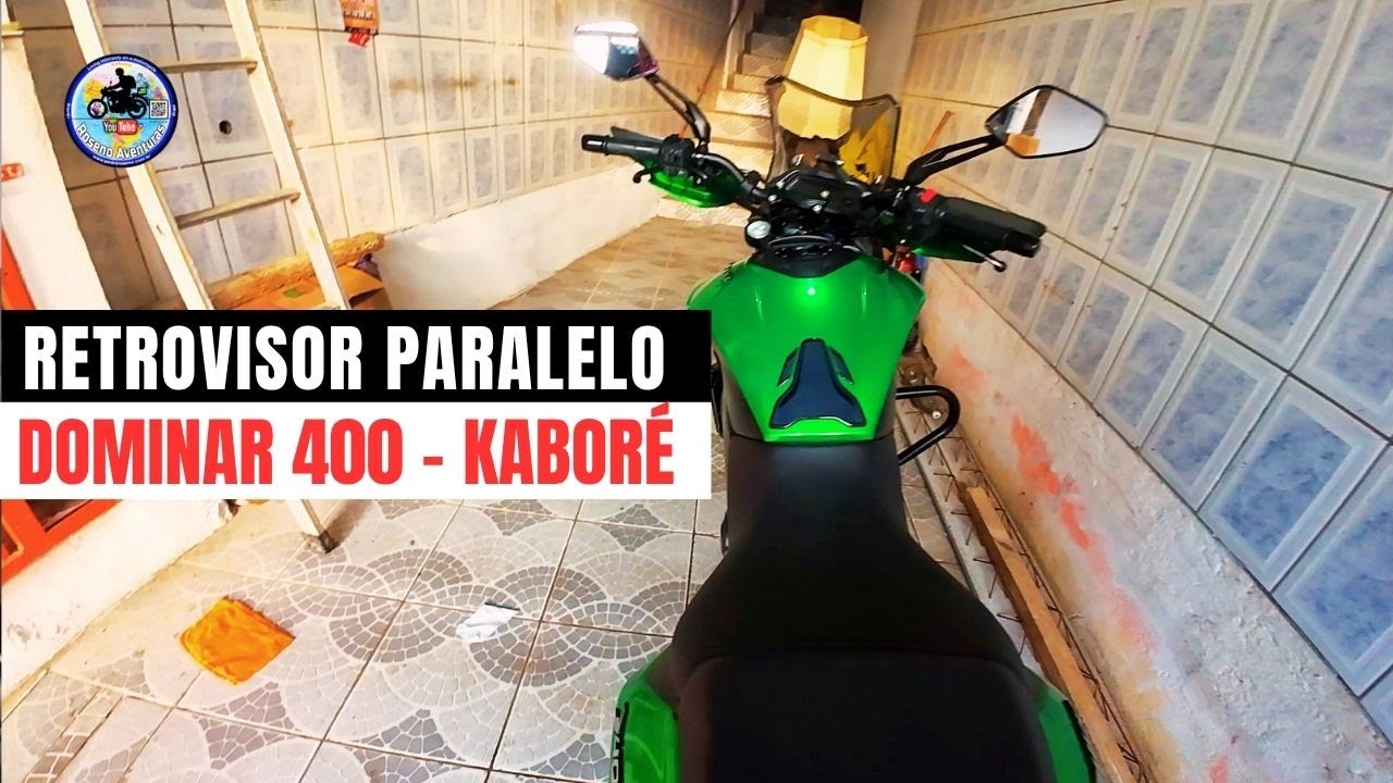COLOQUEI RETROVISORES PARALELO NA DOMINAR 400