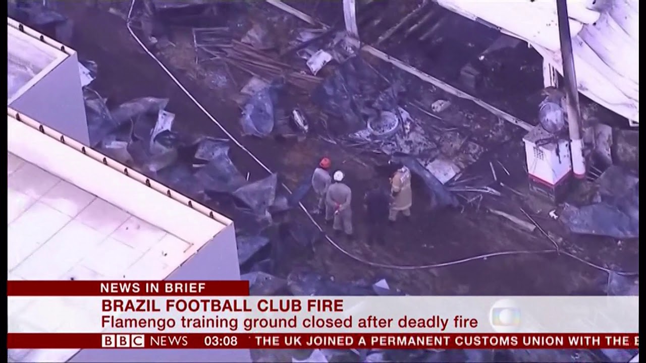Flamengo training ground closed (Brazil) - BBC News - 28th February 2019