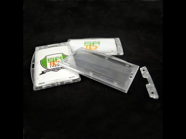 1840-6040 Clear Horizontal Permanent Locking Plastic Card Holder