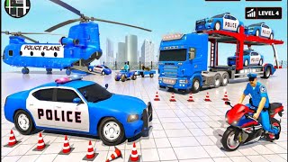 US Police Car Transport Truck! GAME screenshot 4