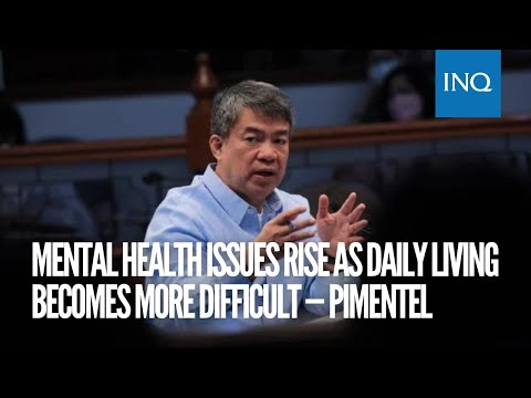 Mental health issues rise as daily living becomes more difficult — Pimentel