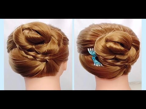 easy-short-hair-party-updo-|-short-bun-tutorial-|-short-bun-hairstyles