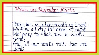 Puisi tentang bulan Ramadan dalam bahasa Inggris/Puisi bulan Ramadan dalam bahasa Inggris #menuli...