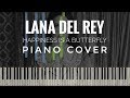 Lana Del Rey - Happiness Is A Butterfly piano cover | instrumental | synthesia