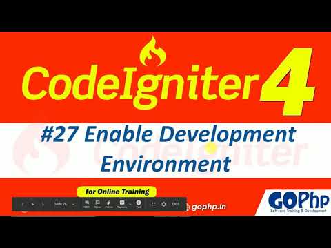 #27 Enable development environment in CodeIgniter 4