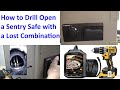 (553) How to Drill Open Sentry Safe 1250 Lost Combination