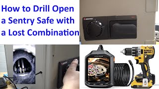 (553) How to Drill Open Sentry Safe 1250 Lost Combination