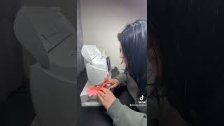 Sewing a Bunny Drawstring Bag #easter #sewing #embroidery #viral #fypシ #colombia #nyc #bunny #rabbit