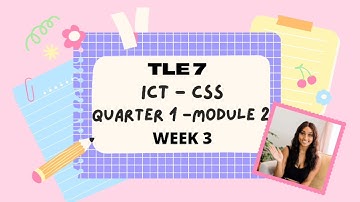 TLE 7 | PERFORM MENSURATION AND CALCULATION [ ICT - CSS ] WEEK 3