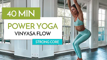 Power Vinyasa Yoga Flow | 40 Min Strong and Flexible Yoga Class | Yoga with Kate Amber