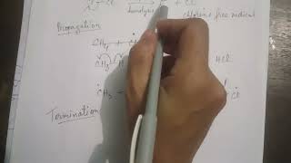 How do you account for the formation of ethane molecule during chlorination of methane