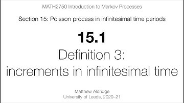 MATH2750 15.1 Definition 3: increments in infinitesimal time
