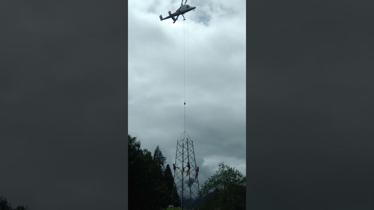 Kaman K - 1200 K - Max Rotex Helicopter  Demontage  220 - kv - StromLeitung - Kaprun bis Wagrain !!