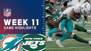 Dolphins vs. Jets Week 11 Highlights | NFL 2021