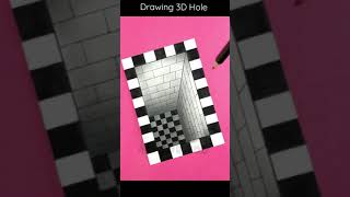 3D Hole Drawing - Optical Illusion Drawing | #Shorts | 3D Art |