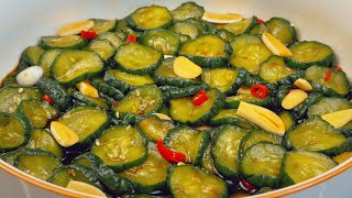 醃醬黃瓜，只加鹽殺水是大錯❗多加一步，翠綠爽口開胃，放半年不會壞❗Mouthwatering Pickled Cucumbers❗A Must-Try Recipe for Pickle Lovers